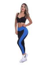 Bon Bon Up Leggings Black and Blue for Women with Internal Body Shaper and Butt Lifter (REF.1067)