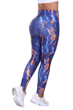 Bon Bon Up Women Blue Printed Leggings with Slim (REF.1158)