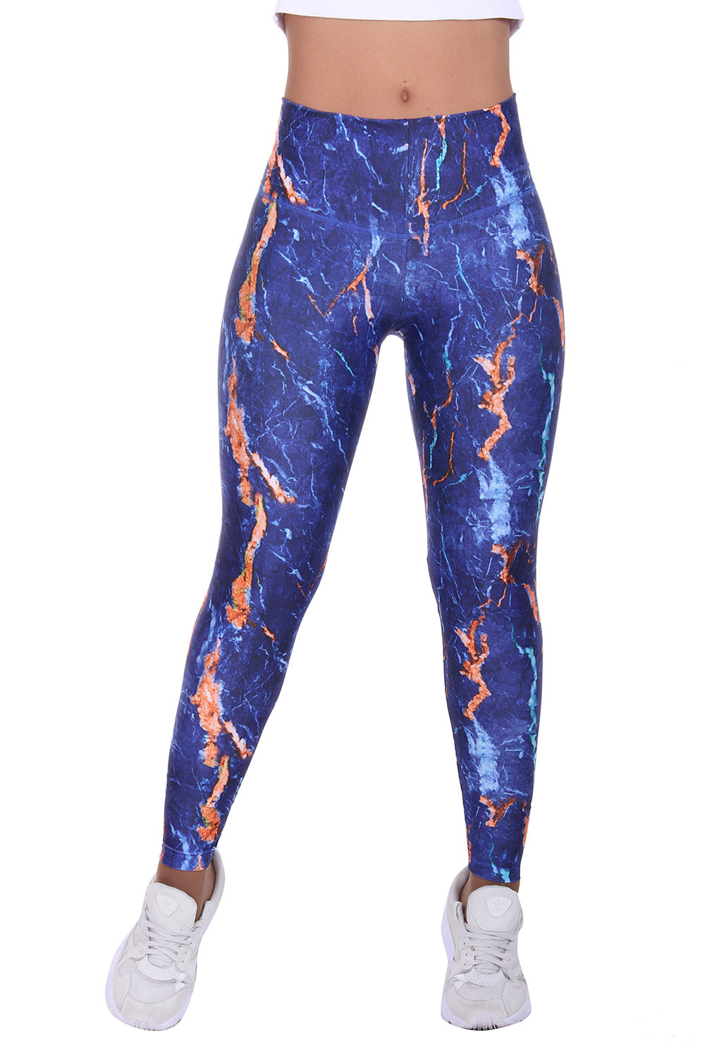 Bon Bon Up Women Blue Printed Leggings with Slim (REF.1158)