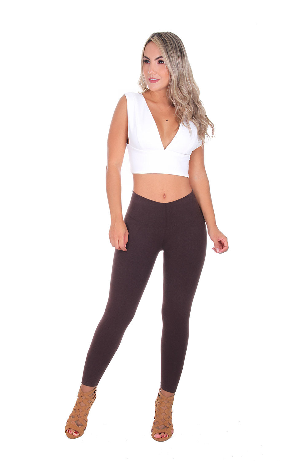 Bon Bon Up Women’s Cotton Leggings with Internal Shaper Pockets and Butt Lifter (REF.1165)