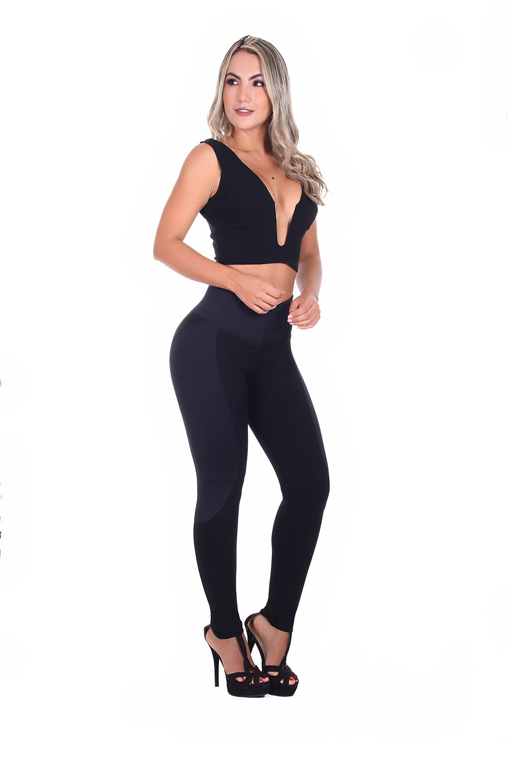 Bon Bon Up Black Side Leggings (REF.1220)