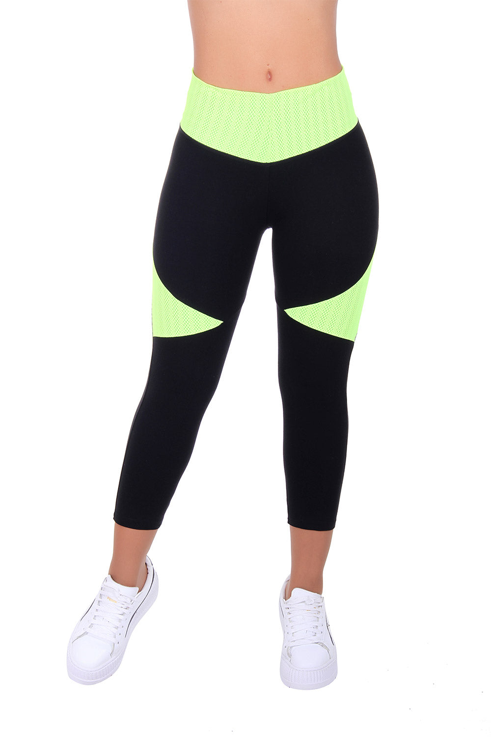 Bon Bon Up Green Waist Leggings with Internal Body Shaper and Butt Lifter (REF.1222)