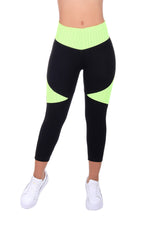 Bon Bon Up Green Waist Leggings with Internal Body Shaper and Butt Lifter (REF.1222)