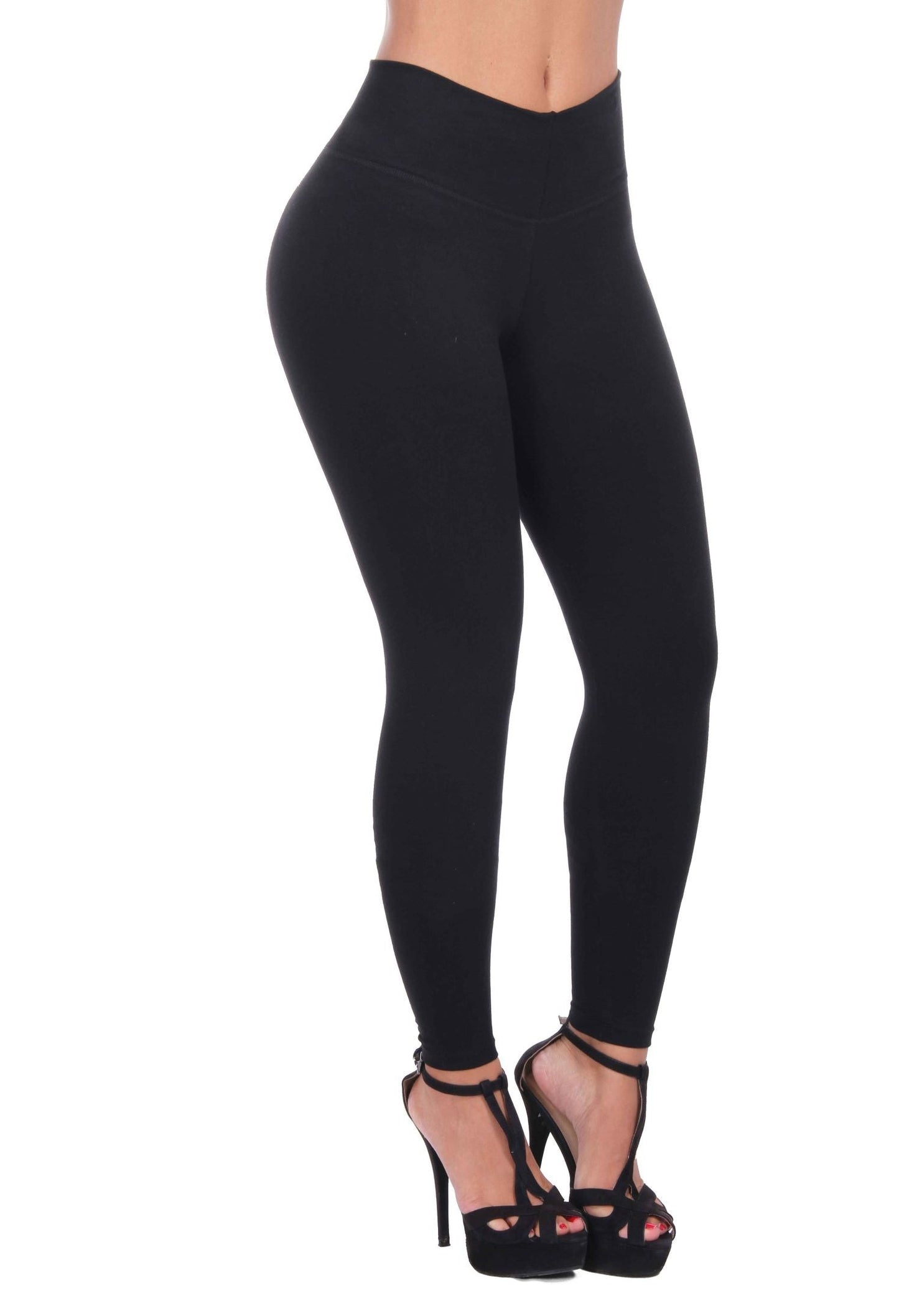 Bon Bon Up Black Designed Legging for Women with Internal Body Shaper and Butt Lifter (REF.1012)