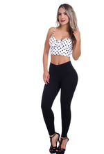 Bon Bon Up Black Designed Legging for Women with Internal Body Shaper and Butt Lifter (REF.1012)