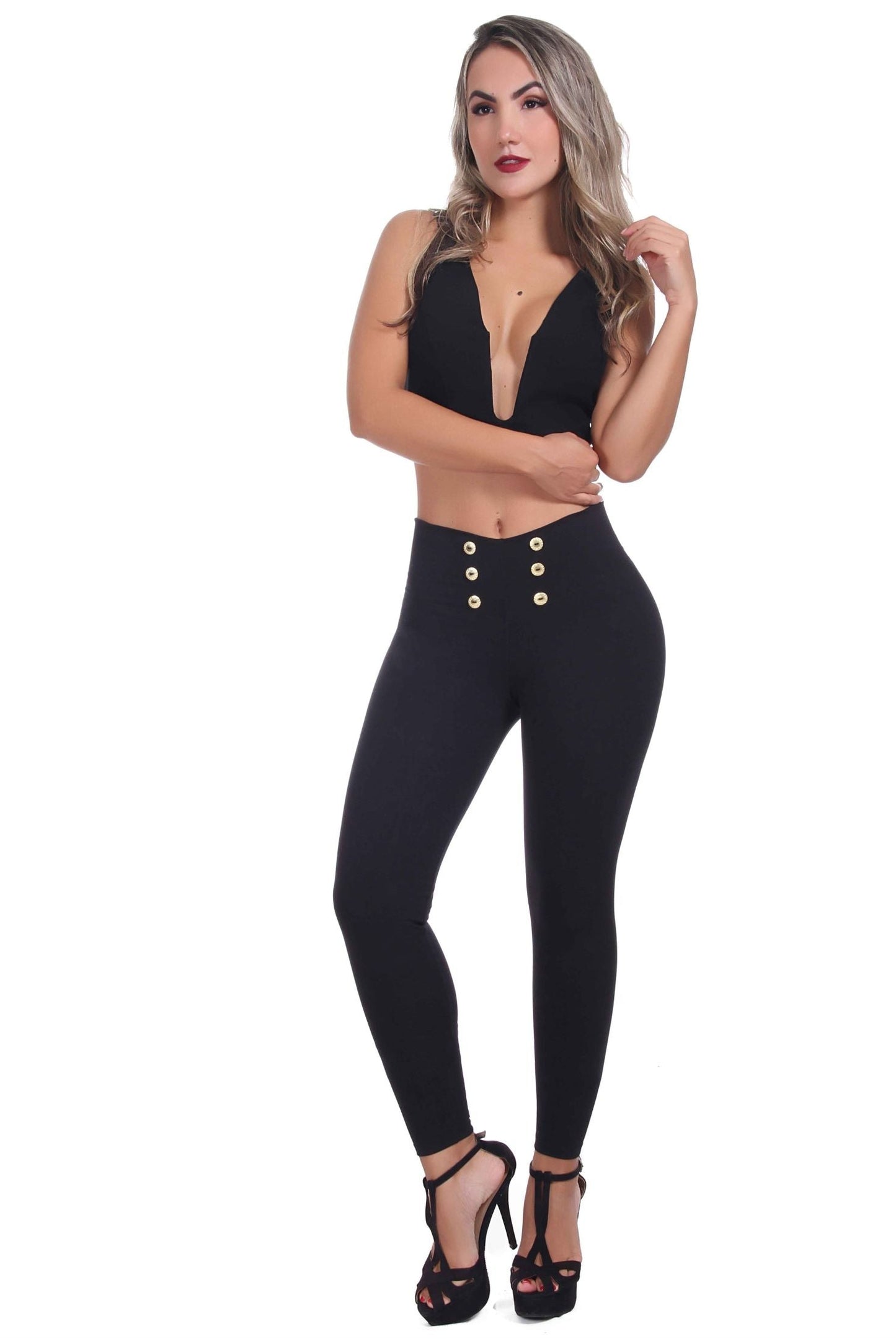 Bon Bon Up Designed Legging for Women with Internal Body Shaper and Butt Lifter (REF.1070)