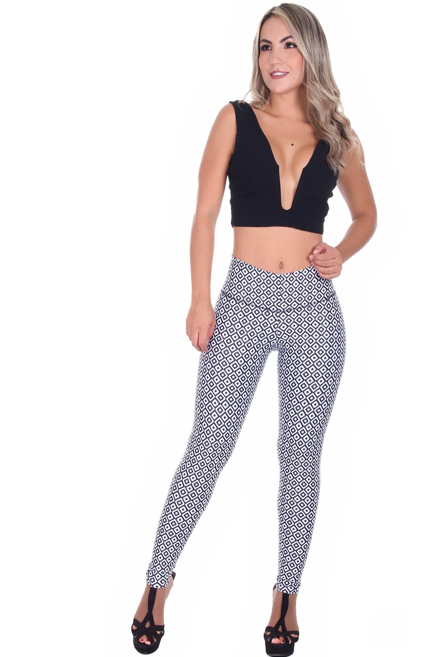 Bon Bon Up Designed Legging for Women with Internal Body Shaper and Butt Lifter (REF.1128)