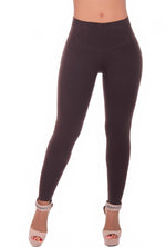 Bon Bon Up Brown Designed Leggings for Women with Internal Body Shaper and Butt Lifter (REF.1130)