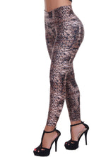 Bon Bon Up Designed Brown Legging for Women with Internal Body Shaper and Butt Lifter (REF.1156)