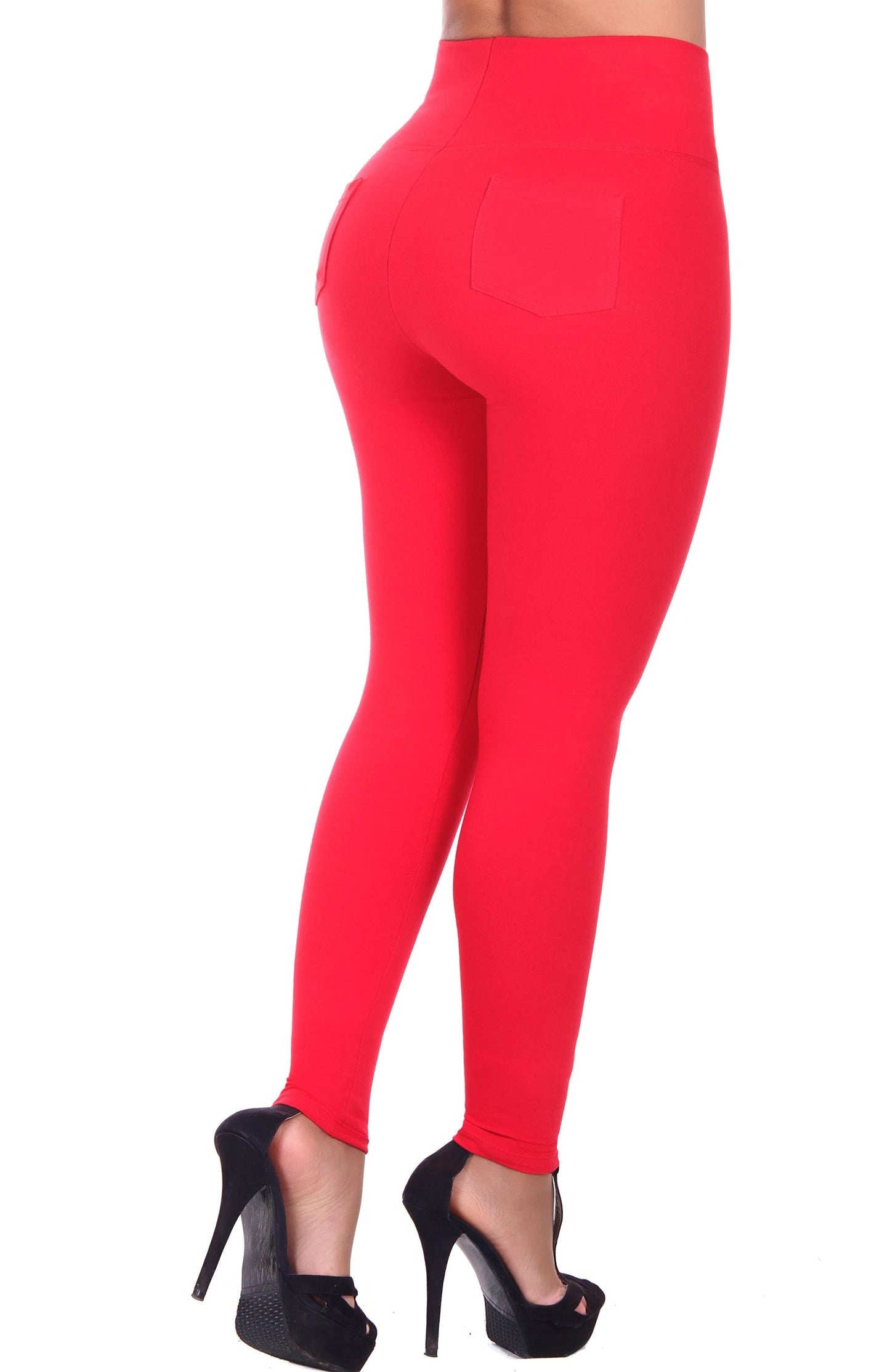 Bon Bon Up Red Designed Legging for Women with Internal Body Shaper and Butt Lifter (REF.1163)