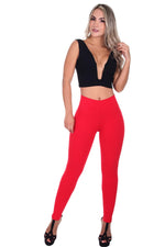 Bon Bon Up Red Designed Legging for Women with Internal Body Shaper and Butt Lifter (REF.1163)