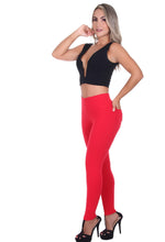 Bon Bon Up Red Designed Legging for Women with Internal Body Shaper and Butt Lifter (REF.1163)