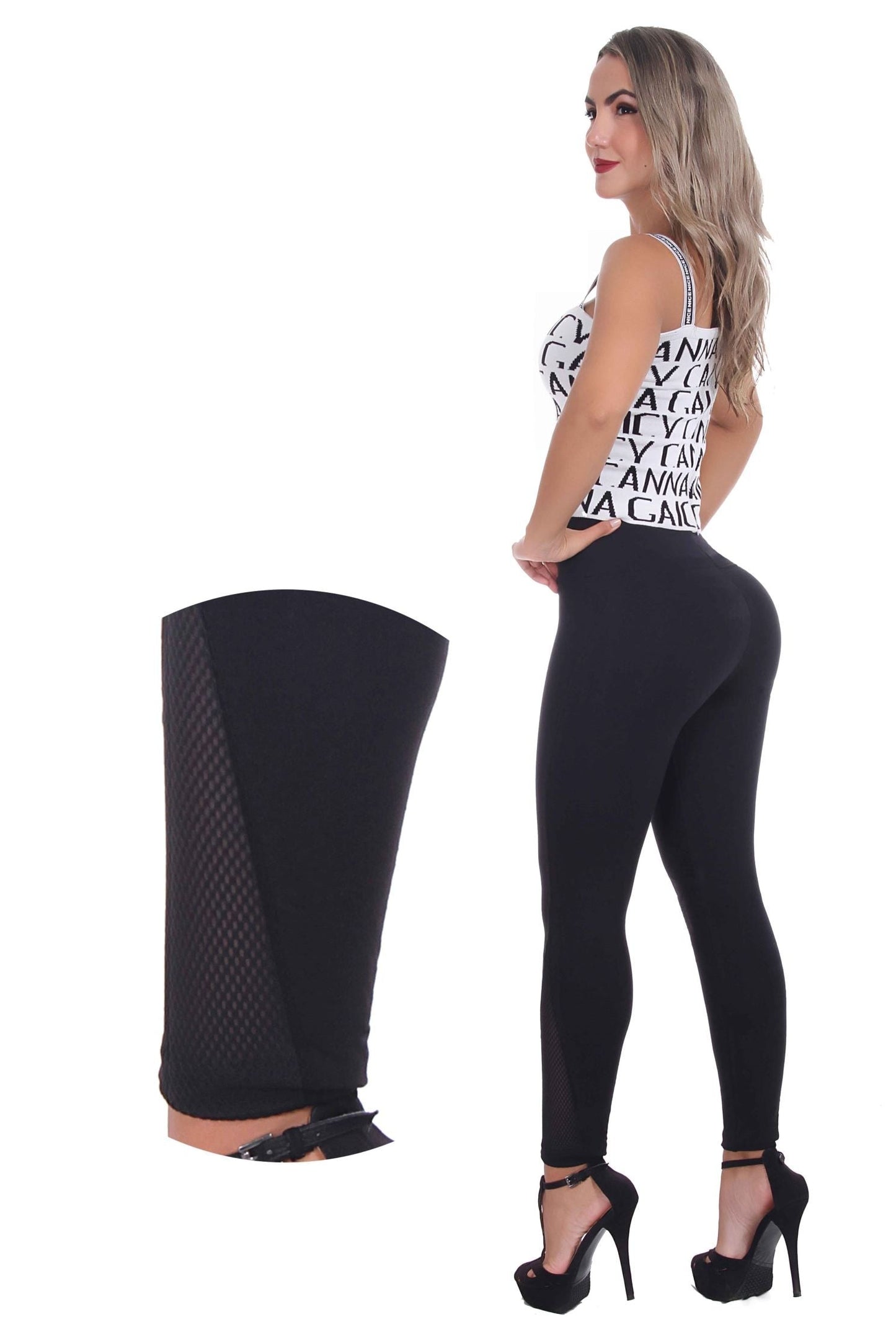 Bon Bon Up Designed Legging for Women with Internal Body Shaper and Butt Lifter (REF.1194)