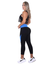 Bon Bon Up Designed Legging Blue for Women with Internal Body Shaper and Butt Lifter (REF.1224)