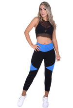 Bon Bon Up Designed Legging Blue for Women with Internal Body Shaper and Butt Lifter (REF.1224)