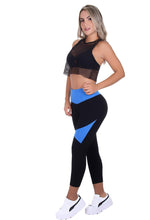 Bon Bon Up Designed Legging Blue for Women with Internal Body Shaper and Butt Lifter (REF.1224)