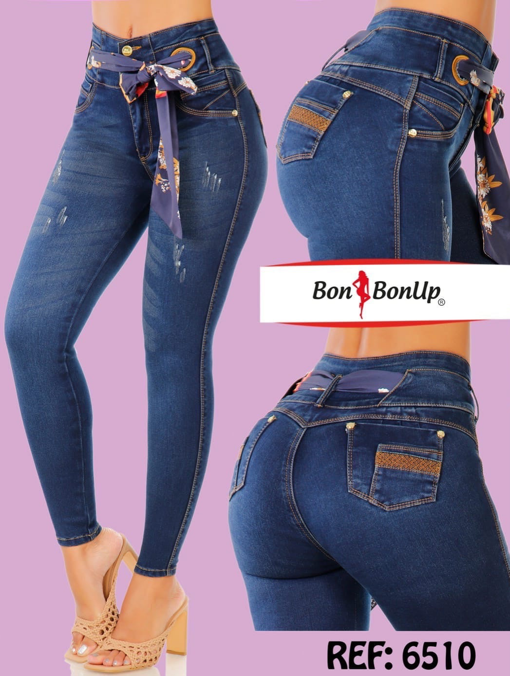 Bon Bon Up Jeans Levanta cola jeans colombianos butt lifter (REF.6510)